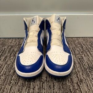 Jordan Blue and White High-Top Sneakers